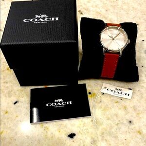 Coach Ladies Stainless Watch with Brown Strap